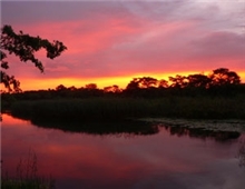 Sunset over the Kavango River